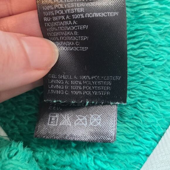 The North Face Osito Jacket Womens M Kelly Green Fleece Sherpa Full Zip Outdoors - Picture 8 of 11